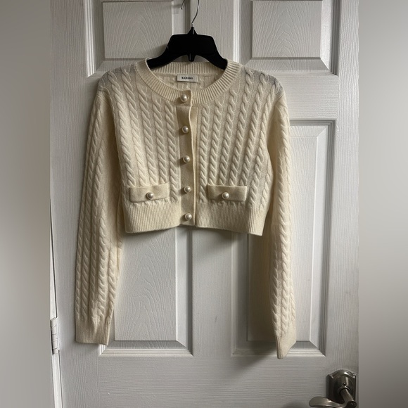 Elina Cable Knit Cropped Cardigan - Picture 2 of 4